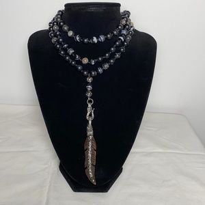 Van Cleef & Arpels Onyx Swarovski Crystal necklace